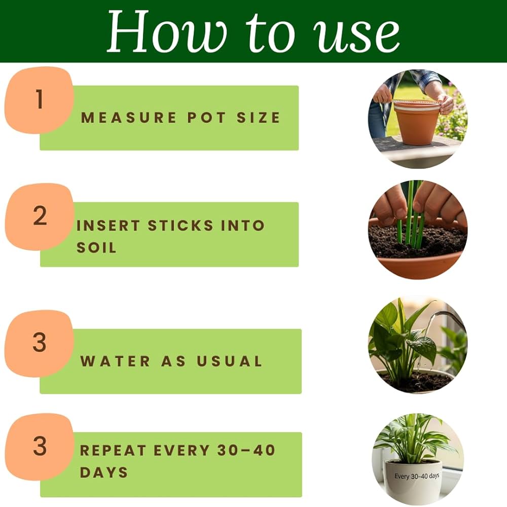 Plant Grow Fertilizer Sticks For Plants - 50 Stick Pack of 2 & 4